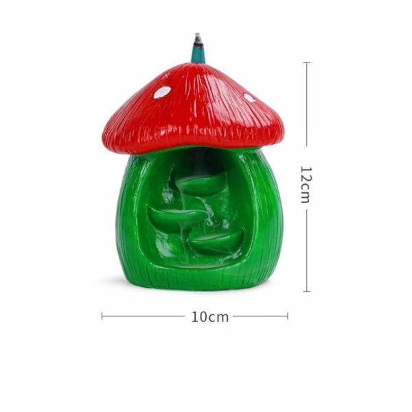 Yellow and Green Mushroom Backflow Incense Burner Waterfall | Lulu Incense