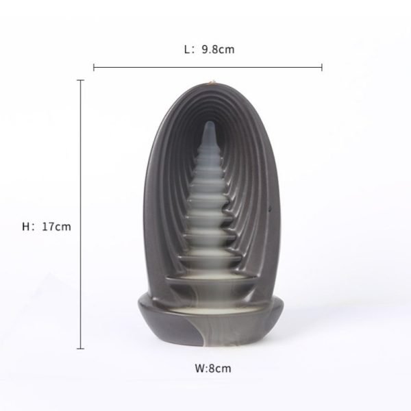 Creative Staircase Smoke Mystic Waterfall Backflow Fountain Incense Burner for Sale