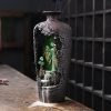 Large Mountain Stream Resin Chinese Incense Backflow Waterfall Fountain Burner with LED Lighting