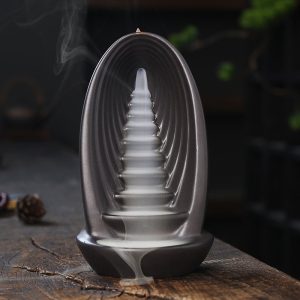 Creative Staircase Smoke Mystic Waterfall Backflow Fountain Incense Burner for Sale