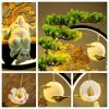Electric White Porcelain Buddha and Hanging Lotus LED Incense Backflow Burner | Lulu Incense