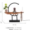 Electric Ceramic Zen Theme Red Buddha Incense Backflow Burner with LED Light | Lulu Incense