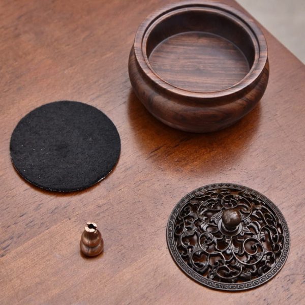 Handmade Walnut Cherry Blossom Shaped Wood Sticks Incense Burner | Lulu Incense