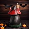 Back Side of Resin Halloween Witch Mushroom Log Cabin House Resin Backflow Incense Burner (2)
