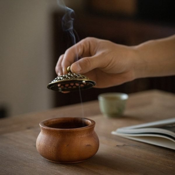 Best Antique Walnut Wood Burning Cone Incense Burner for Sale | Lulu Incense