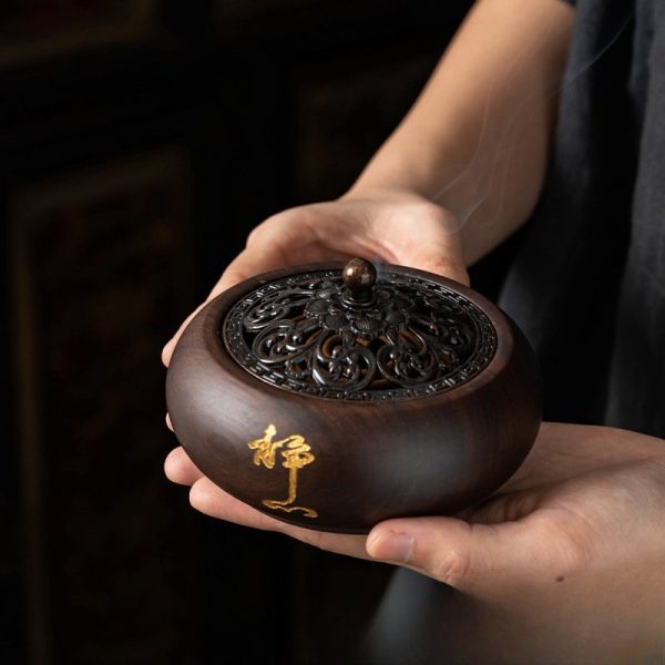Best Chinese Antique Sandalwood Cone and Stick Wooden Incense Burner Holder | Lulu Incense