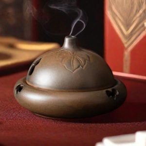 Best Vintage Elegant Carved Ceramic Coil Incense Holder Burner