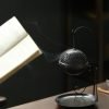Black Alloy Japanese Style Incense Cone Burning Holder with Hanging Ball