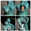 Blue Ceramic Hugging Couple Heart Waterfall Backflow Incense Burner for Valentine's Day | Lulu Incense