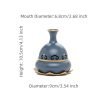 Blue Gourd-Shaped Chinese Brass Bronze Incense Burner with Lotus Base | Lulu Incense
