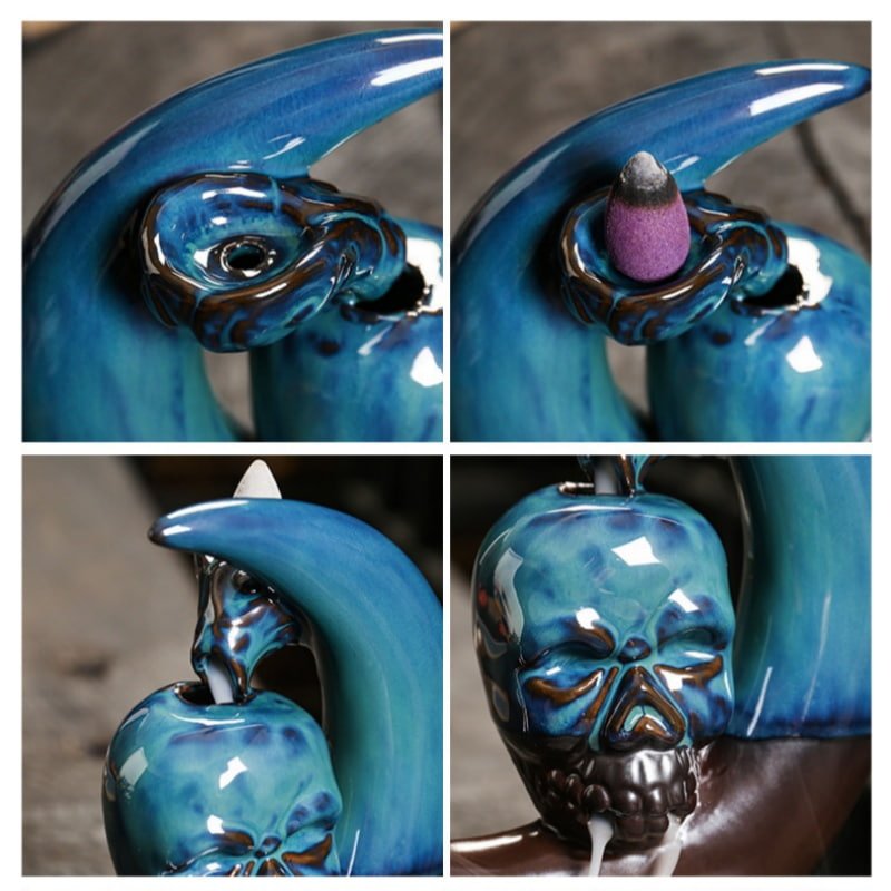 Resin Ghost Pumpkin Shaped Backflow Incense Burner For Halloween Holiday Resin Ghost Pumpkin Shaped Backflow Incense Burner for Halloween Holiday | Lulu Incense