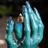 Handmade Ceramic Halloween Yellow Pumpkin Shaped Smoke Backflow Incense Cone Burner | Lulu Incense