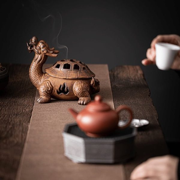Dragon Turtle Shape Ceramic Incense Cone Burner Holder | Lulu Incense