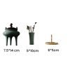 White Porcelain and Brass Chinese Powder Incense Burner Starter Kit | Lulu Incense