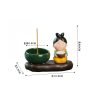 Antique Ceramic Frog with Lotus Leaf Incense Burning Holder for Sticks | Lulu Incense