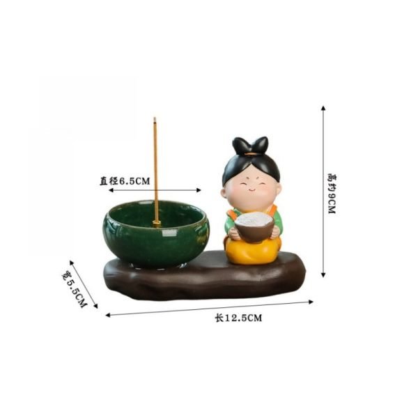 Antique Ceramic Frog with Lotus Leaf Incense Burning Holder for Sticks | Lulu Incense