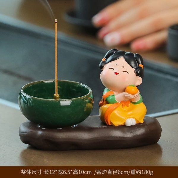 Antique Ceramic Frog with Lotus Leaf Incense Burning Holder for Sticks | Lulu Incense