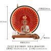 Electric Ceramic Red Buddha Incense Backflow Burner with LED Light | Lulu Incense