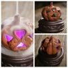 Red Monkey King Purple Clay and Wooden Foundation Incense Waterfall Burner with LED Light | Lulu Incense
