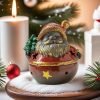 Ceramic Santa Claus Figure Christmas Festival Gift Coil Incense Burner Holder 2