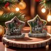 Ceramic Santa Claus and Snowman Christmas Star Shaped Incense Burner-all variations