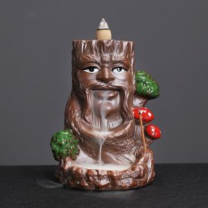 Ceramic Tree Monster Halloween Cascading Waterfall Incense Fountain Burner Holder