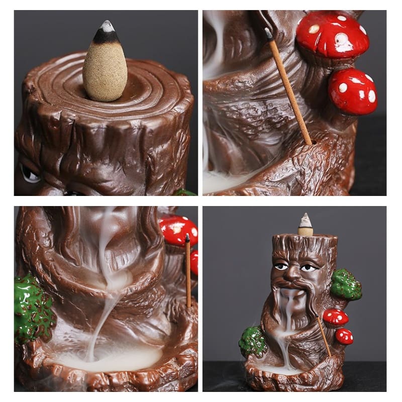 Ceramic Tree Monster Halloween Cascading Waterfall Incense Fountain Burner Holder Ceramic Tree Monster Halloween Cascading Waterfall Incense Fountain Burner Holder