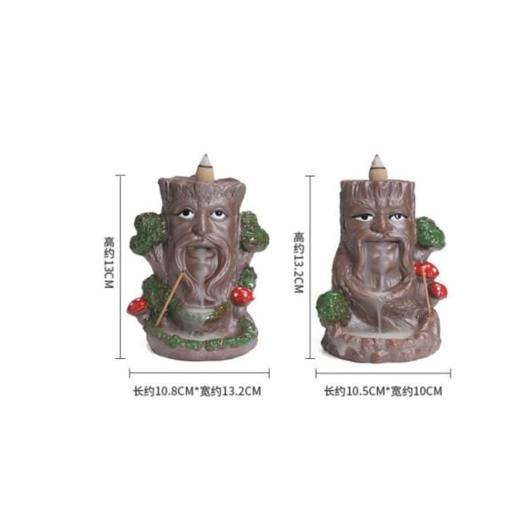 Ceramic Tree Monster Halloween Cascading Waterfall Incense Fountain Burner Holder