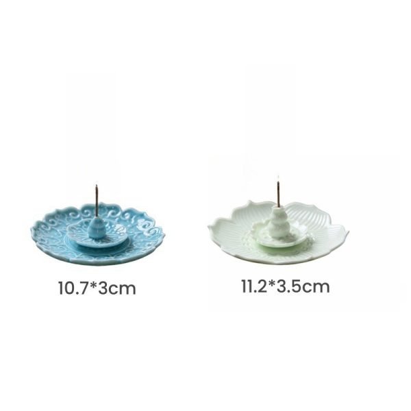 Antique Ceramic Frog with Lotus Leaf Incense Burning Holder for Sticks | Lulu Incense