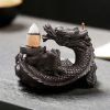 Ceramic Elegant Blue and Golden Sleeping Dragon Stick Incense Burner
