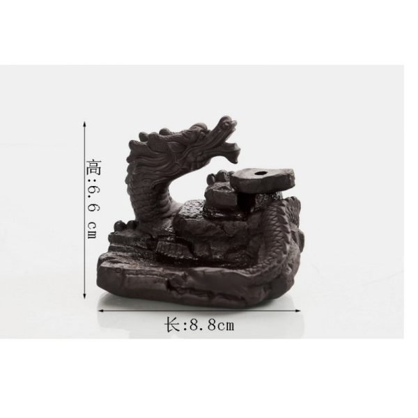 Ceramic Elegant Blue and Golden Sleeping Dragon Stick Incense Burner