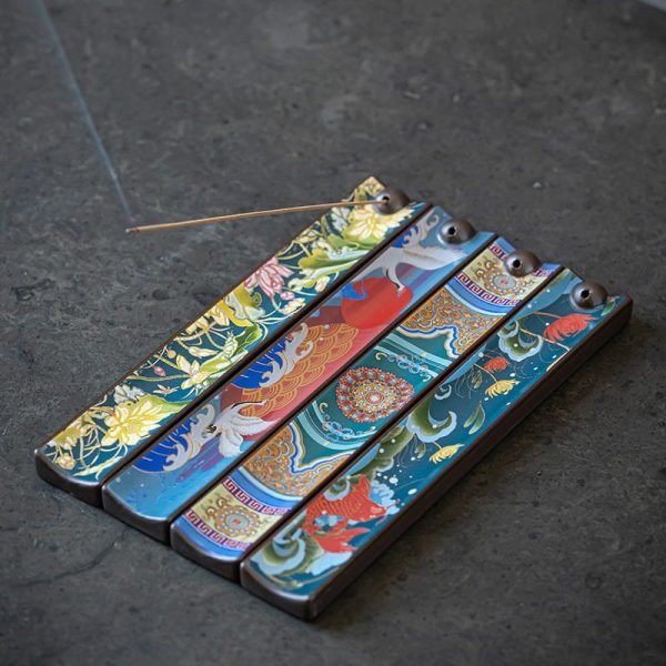 Chinese Antique Enamel Patterns Ceramic Scent Sticks Incense Burner | Lulu Incense