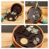 Chinese Antique Song dynasty Fan Shaped Wooden Incense Cone Holder | Lulu Incense