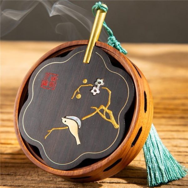 Chinese Antique Song dynasty Fan Shaped Wooden Incense Cone Holder | Lulu Incense