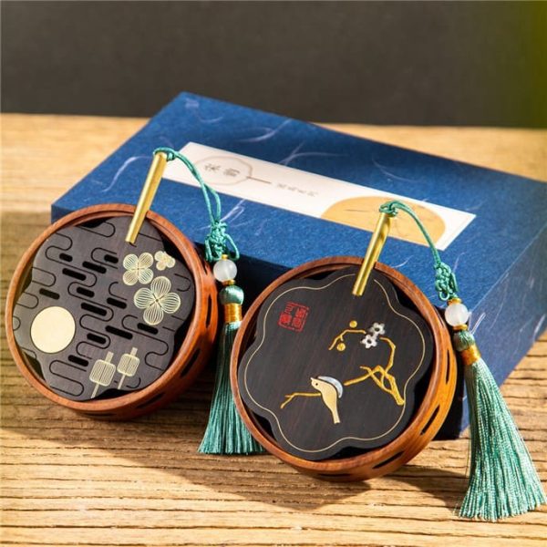 Chinese Antique Song dynasty Fan Shaped Wooden Incense Cone Holder | Lulu Incense