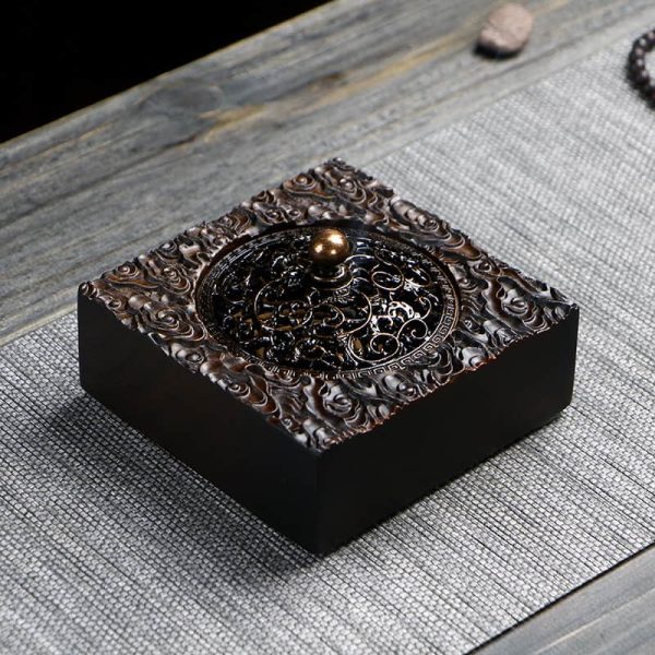Handmade Walnut Cherry Blossom Shaped Wood Sticks Incense Burner | Lulu Incense