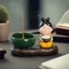 Chinese Ceramic Antique Tang Dynasty Cute Ladies Stick Incense Burner