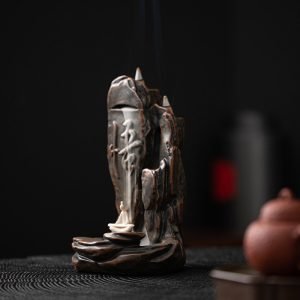 Chinese Character Vintage Smoke Backflow Waterfall Reverse Incense Fountain Burner for Sale