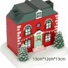 Christmas Red Wall Green Roof Cottage Incense Log Cabin Burner | Lulu Incense