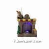 Christmas Snowman and Santa Claus Fireplace Log Cabin Incense Burner | Lulu Incense