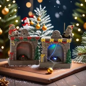 Christmas Snowman and Santa Claus Fireplace Incense Burner-all variations 2