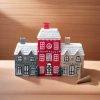 Christmas Village House with Smoking Chimney Log Cabin Incense Burner 2
