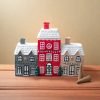 Christmas Gingerbread Village House With Smoking Chimney Log Cabin Incense Burner