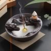Classical Chinese Style Dual Dragons Playing with Pearl Incense Burner Backflow Waterfall