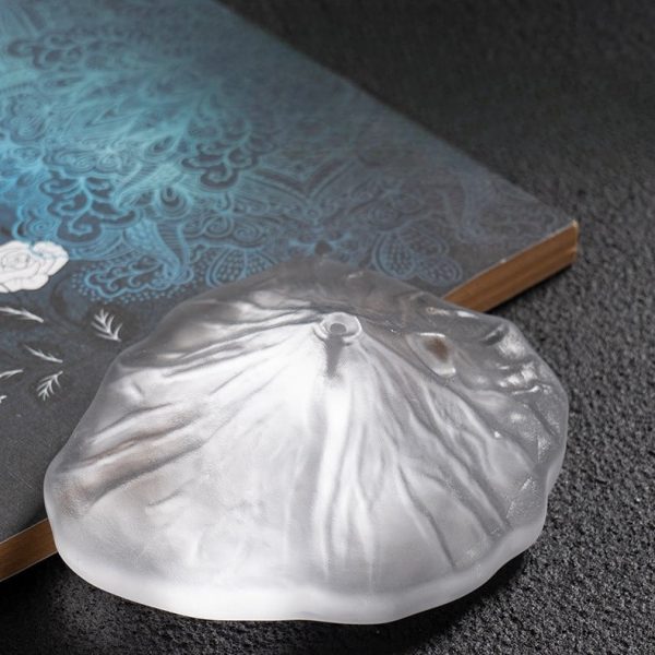 Clear Glass Mount Fuji Japanese Style Incense Burner for Sticks