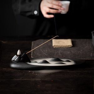 Creative Mountain and Cloud Integrated Smoke Fountain Incense Backflow and Waterfall Burner