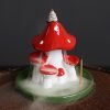Creative Mushroom Ceramic Waterfall Backflow Incense Fountains Burner