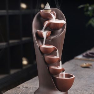 Creative and Unique Torch Ceramic Waterfall Fountain Backflow Incense Burner