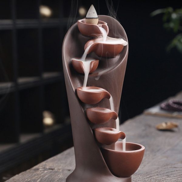 Creative and Unique Torch Ceramic Waterfall Fountain Backflow Incense Burner