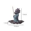 Creative Ceramic Chinese Dragon King Making Bows Stick Incense Holder Burner | Lulu Incense